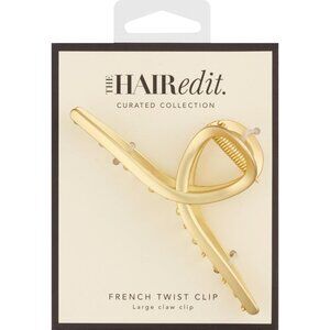 NWT The Hair Edit French Twist Clip Large Claw Clip in Gold